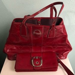 Coach Red Patent Purse